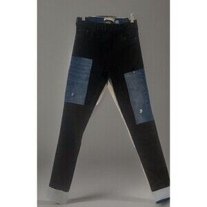 Ossira Denim Womans Size 32 Perfect Stretch Girlfriend Slim Ankle Patchwork